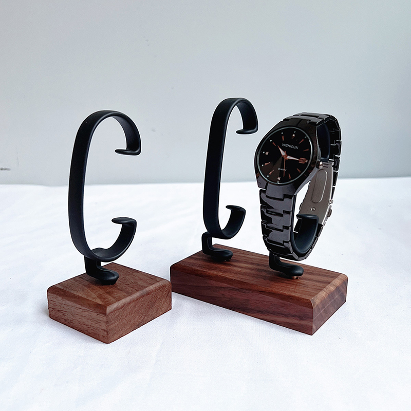 Wooden C‑Shaped Watch Holder,  - Jewelry And Watches Inc 评论和价格
