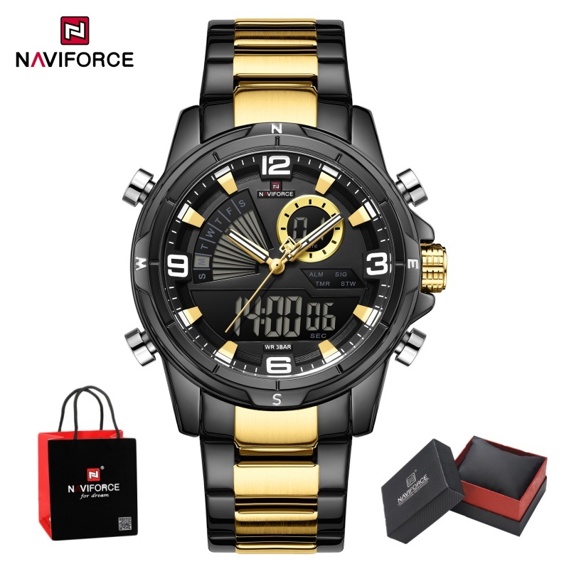 NAVIFORCE Men Dual Display Wat - Watch Display Box 评论和价格